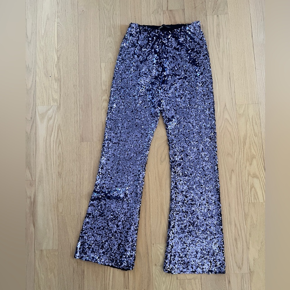 Zara Kids Shimmering Sequin Pants - Black